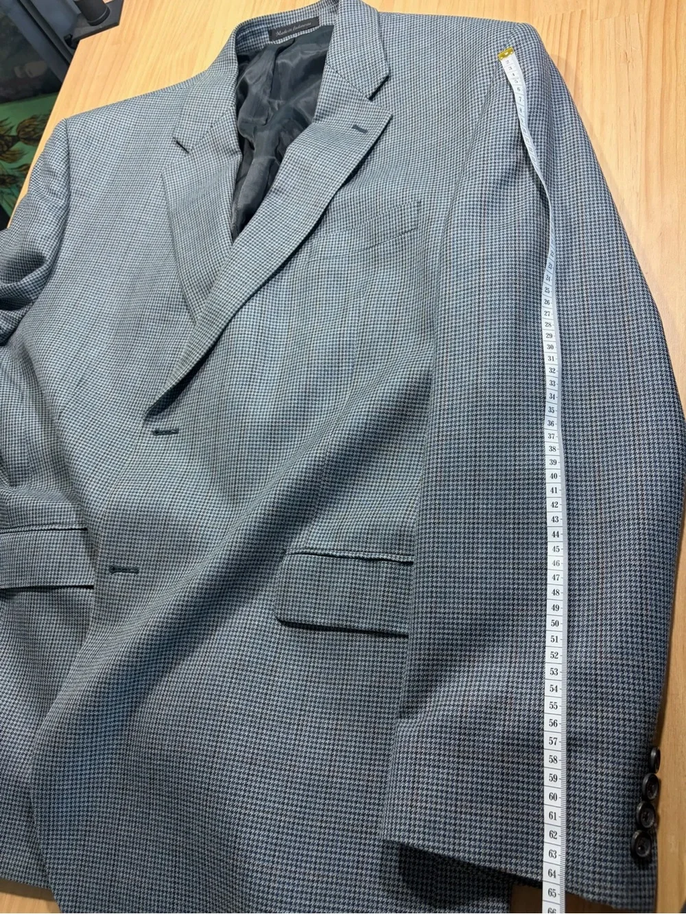 Ralph Lauren Gray-Blue Micro-Check Suit Jacket W